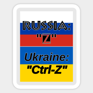 Ukraine Undo! Sticker